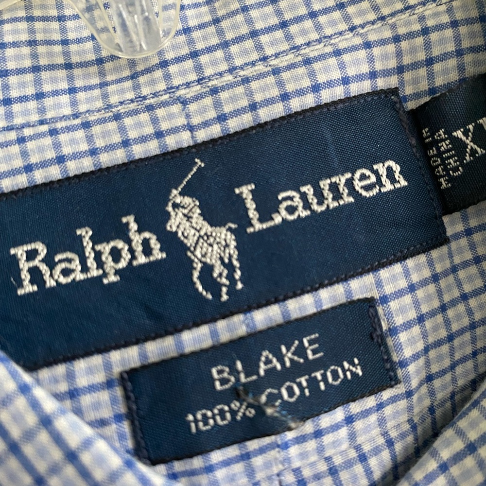 Ralph Lauren Light Blue Plaid Men's Shirt
